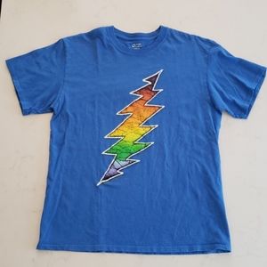 Grateful Dead rainbow bolt tee